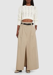 Max Mara Sfinge Cable Knit Crop Top