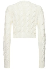 Max Mara Sfinge Cable Knit Crop Top