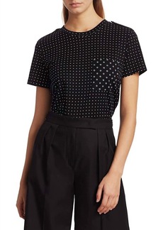 Max Mara Slam Mixed Dot T-Shirt In Black