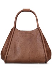 Max Mara Small Marin Ostrich Embossed Tote Bag