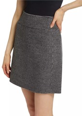 Max Mara Stone Wool-Mohair Miniskirt