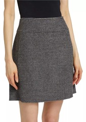 Max Mara Stone Wool-Mohair Miniskirt