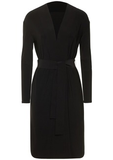 Max Mara Stretch Jersey Belted Long Cardigan