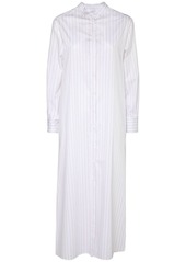 Max Mara Striped Cotton Poplin Shirt Long Dress