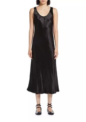 Max Mara Talete Satin Scoopneck Midi-Dress