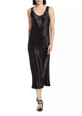 Max Mara Talete Satin Scoopneck Midi-Dress