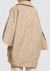 Max Mara Tenente Logo Jacquard Cape