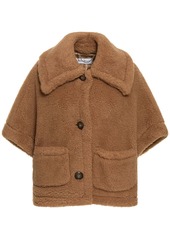 Max Mara Terzo Camel & Silk Teddy Cape