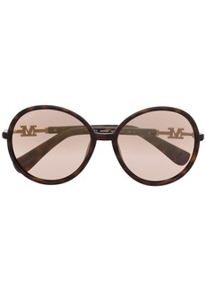 Max Mara tinted lenses round-frame logo sunglasses