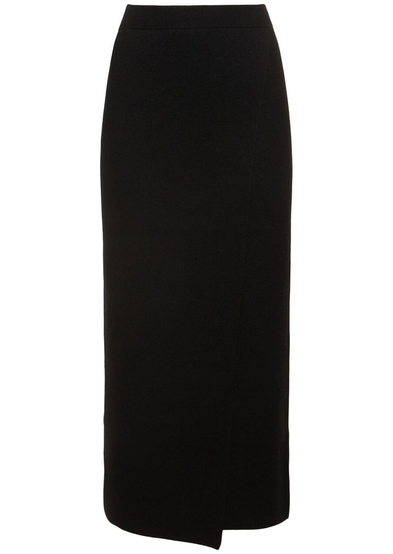 Max Mara Umbria Wool & Cashmere Knit Midi Skirt