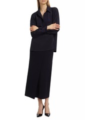 Max Mara Umbria Wool-Cashmere Midi-Skirt