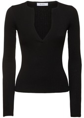 Max Mara Urlo Silk & Cashmere Long Sleeve Top