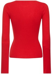 Max Mara Urlo Silk & Cashmere Long Sleeve Top