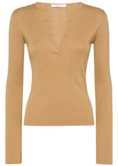 Max Mara Urlo Silk & Cashmere Long Sleeve Top