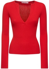 Max Mara Urlo Silk & Cashmere Long Sleeve Top