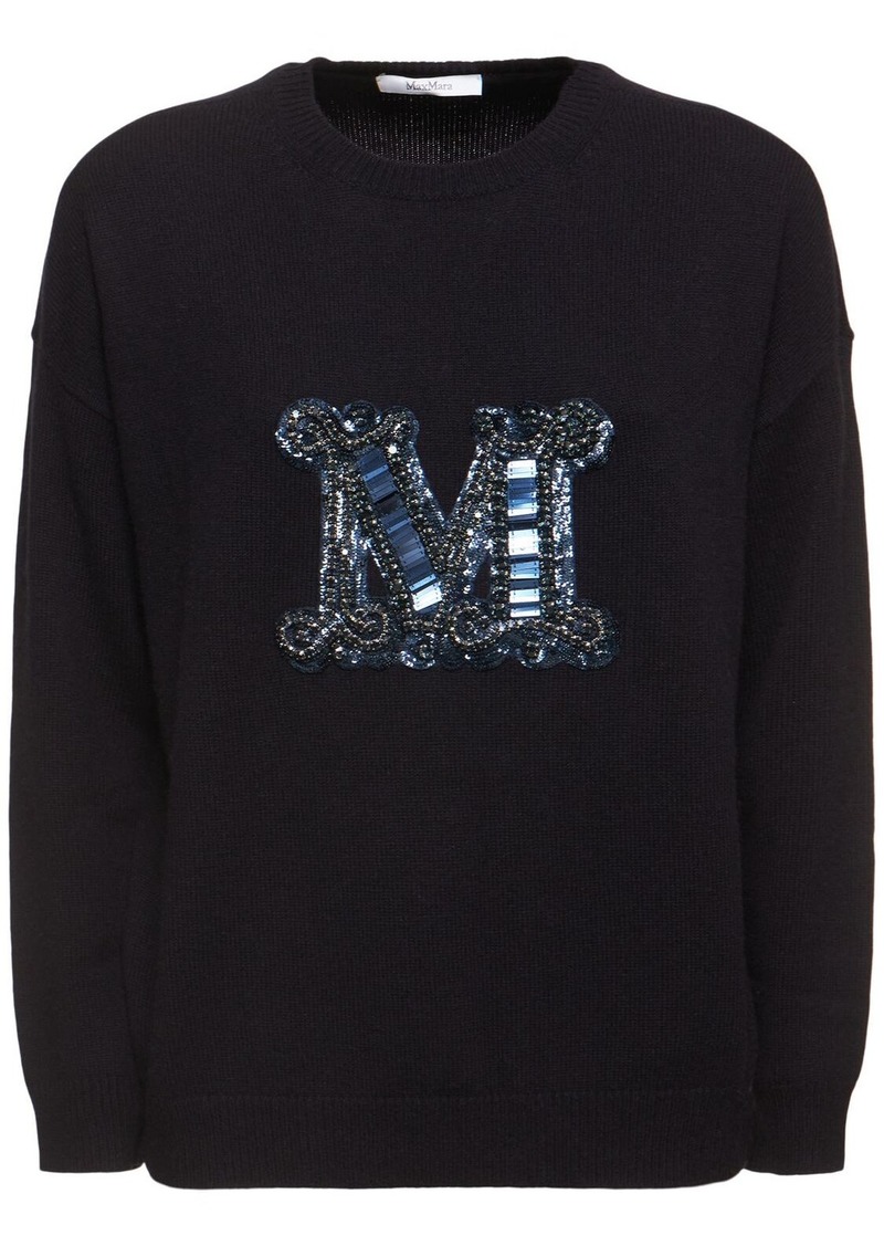 Max Mara Vicolo Wool Knit Logo Sweater