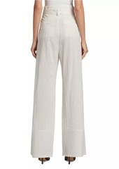 Max Mara Xero Striped Paperbag-Waist Pants