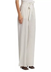 Max Mara Xero Striped Paperbag-Waist Pants