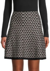 Max Studio Abstract Fit & Flare Skirt