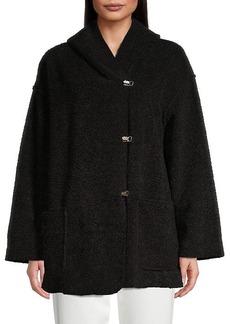 Max Studio Faux Fur Hooded Teddy Coat
