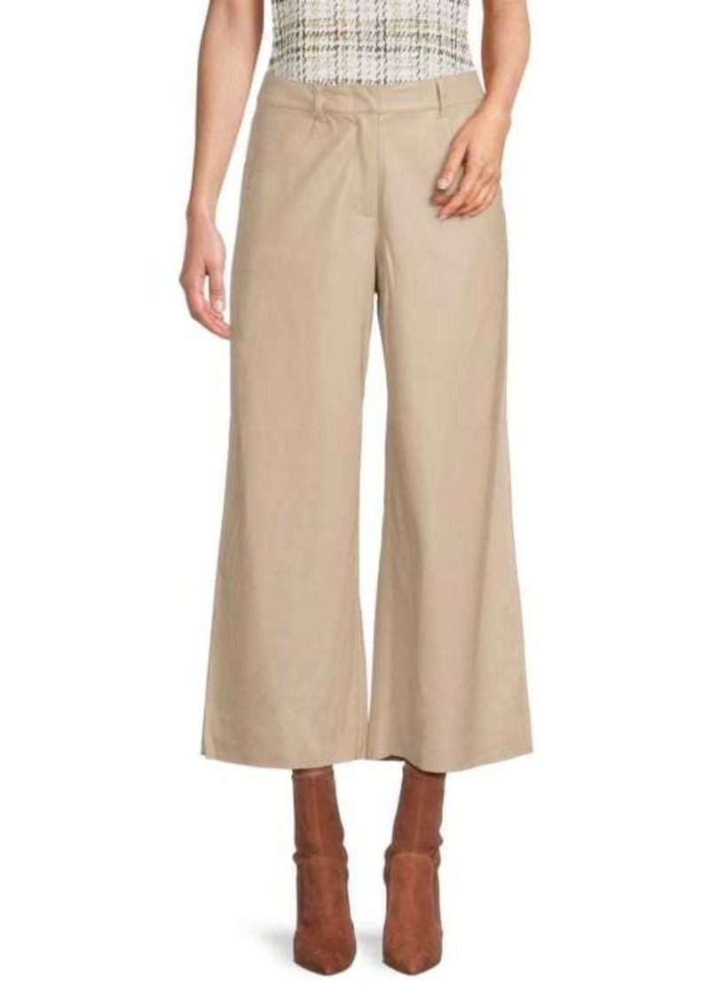 Max Studio Faux Leather Cropped Pants