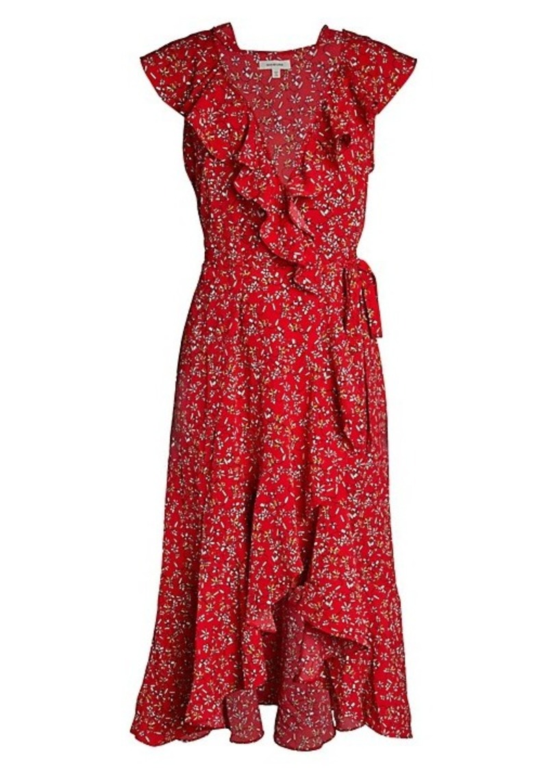 Max studio sale red wrap dress