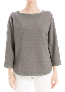 MAX STUDIO Boat Neck Dolman Sleeve Waffle Knit Top in Charcoal at Nordstrom Rack