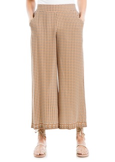 MAX STUDIO Crepe Wide Leg Pants in Toast/Cream Dolly Chains at Nordstrom Rack