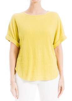MAX STUDIO Crinkle Cuff Curve Top in Charteuse at Nordstrom Rack