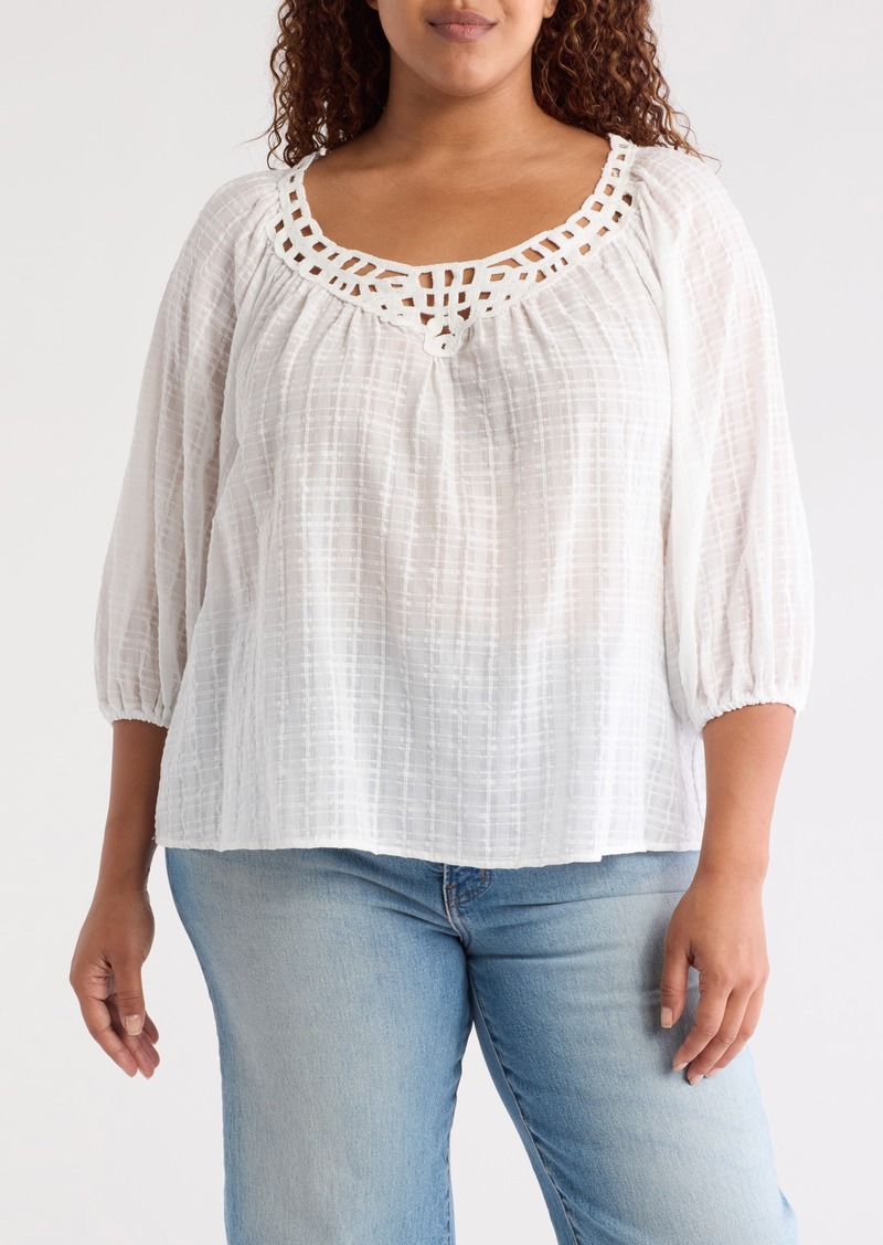 MAX STUDIO Cutout Top in White at Nordstrom Rack