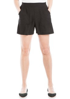 MAX STUDIO Flat Front Pull-On Shorts in Black at Nordstrom Rack