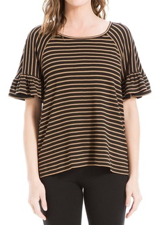 Max Studio Flutter Textured Knit Top