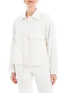 MAX STUDIO Linen & Cotton Utility Jacket in White at Nordstrom Rack