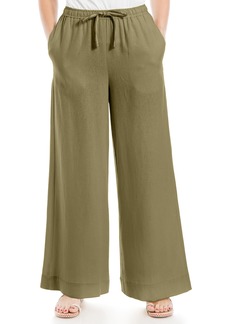 MAX STUDIO Linen Blend Pants in Olive-55L/45R at Nordstrom Rack
