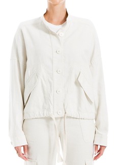 Max Studio Linen-Blend Short Jacket