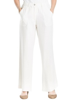 Max Studio Linen-Blend Wide Leg Long Pant