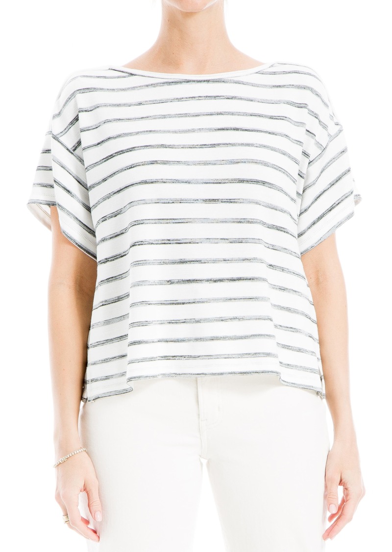 MAX STUDIO Marble Stripe T-Shirt in Cream/Army at Nordstrom Rack