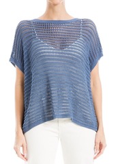 Max Studio Mesh Linen-Blend Sweater