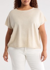 MAX STUDIO Oversize Crewneck Sweater in Oyster at Nordstrom Rack