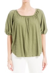 MAX STUDIO Textured Knit Bubble Sleeve Knit Top in Eggshell at Nordstrom Rack