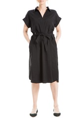 MAX STUDIO V-Neck Cuffed Sleeve Shirtdress in Pumice-Pumice at Nordstrom Rack