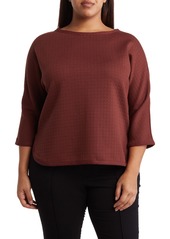 MAX STUDIO Waffle Knit Top in Black at Nordstrom Rack