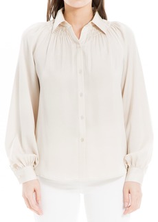 Max Studio Women's Button Front Collared Blouse