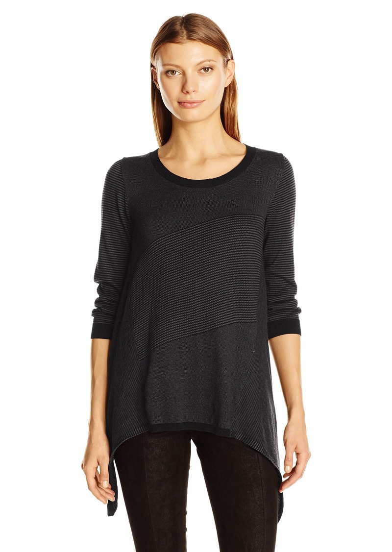 Max Studio Max Studio Women's Color Blocked Sharkbite Sweater Top | Tops