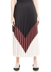 Max Studio Women's Colorblock Pleated Maxi Skirt