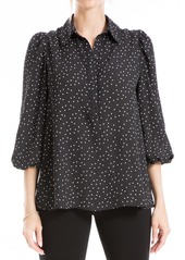 Max Studio Women's Crepe Long Sleeve Blouse