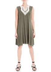 Max Studio Women's Crochet Trim Knit A-Line Dress  Extra Small