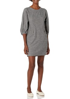 Max Studio Women's Double Knit 3/4 Sleeve Short Dress