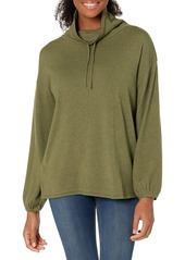 Max Studio Women's Drawstring Cowl Neck Sweater