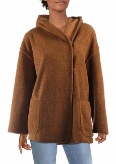 Max Studio Women's Hooded 3 Clasp Outerwear Coat  Extra Small